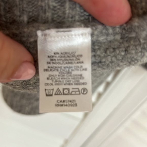 Loft, Gray pancho pullover sweateo - Picture 6 of 8